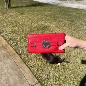 Guess red wallet